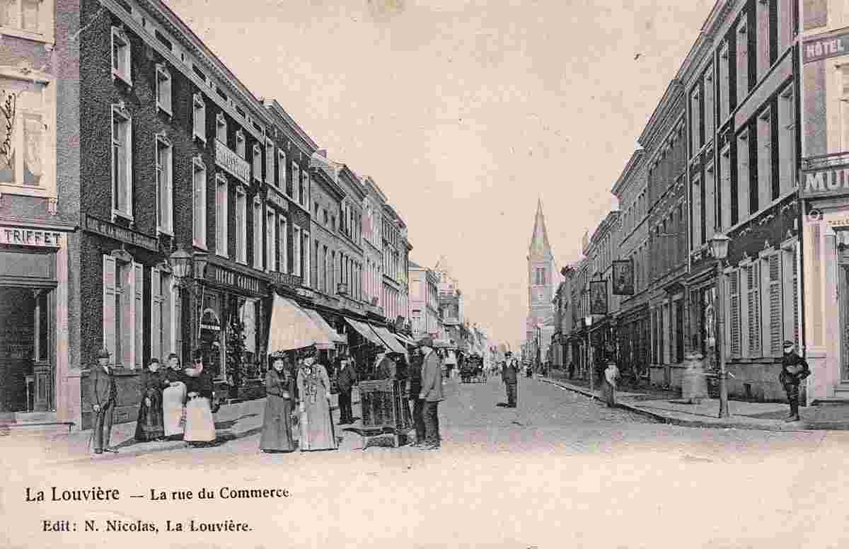 La Louvière. Rue du Commerce, 1908