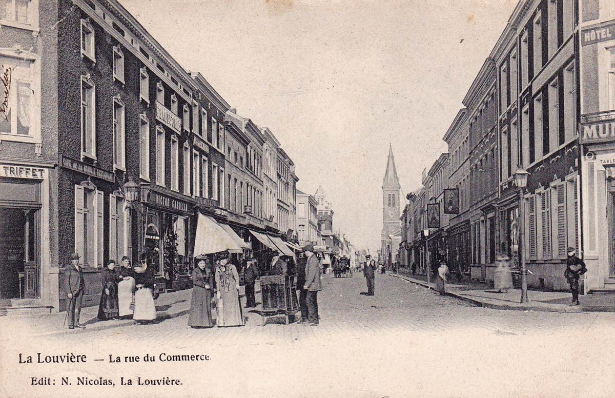 La Louvière. Rue du Commerce, 1908