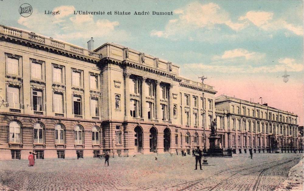 Liège. L'Université et Statue André Dumont, 1922