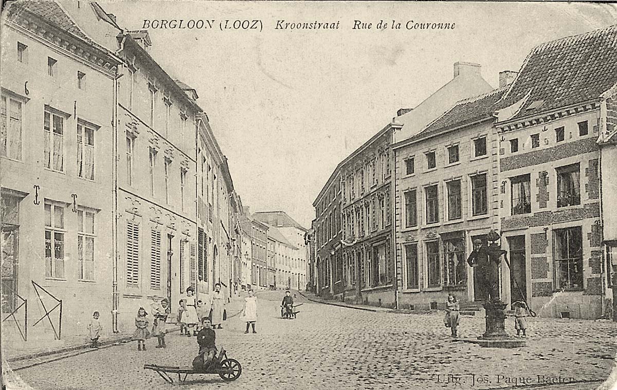 Looz (Borgloon). Rue de la Couronne, 1908