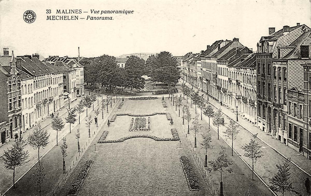 Malines (Mechelen, Mecheln). Panorama de Ville - Panorama van de stad