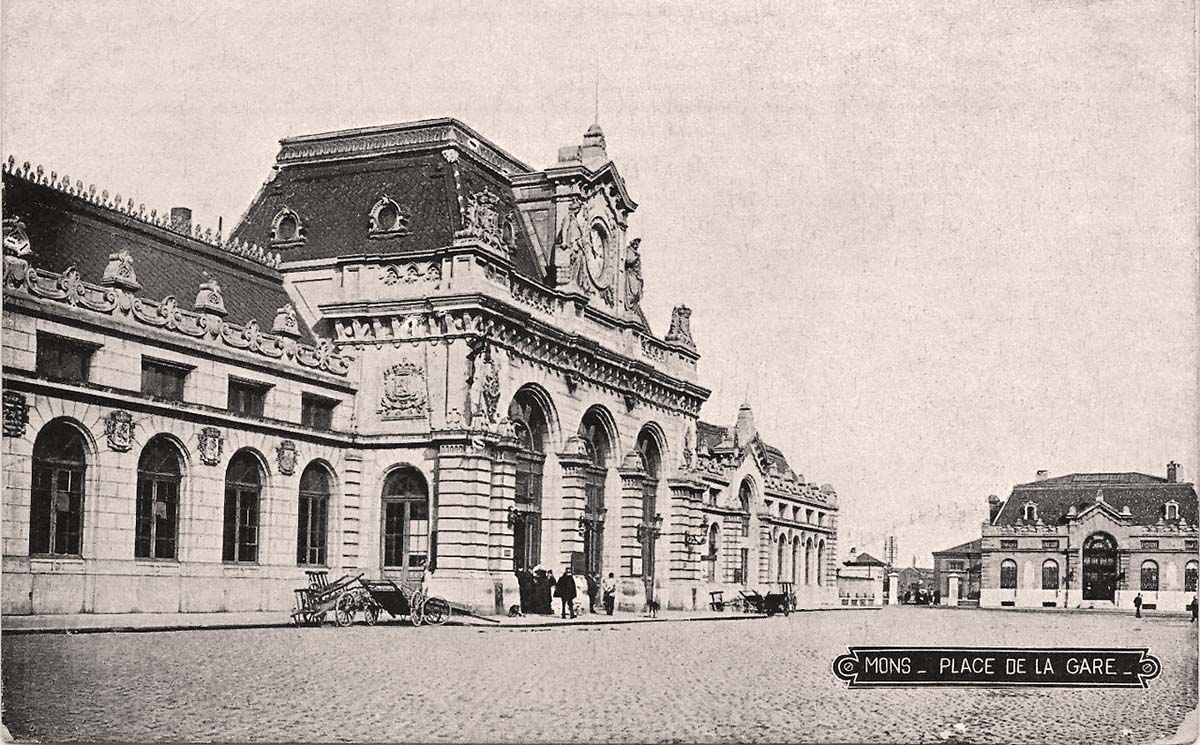 Mons. Station Bergen, circa 1910