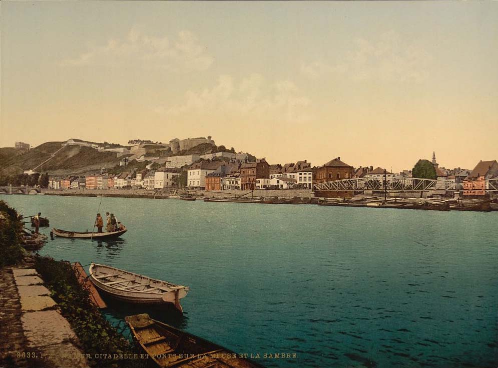 Namur (Namen). La citadelle et les ponts sur la Meuse et la Sambre, 1890