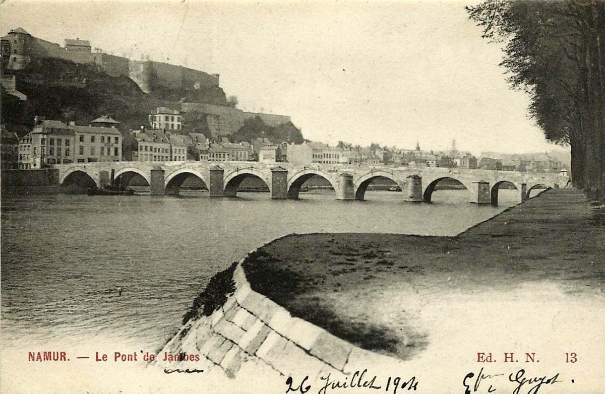 Namur (Namen). Le Pont de Jambes, 1904