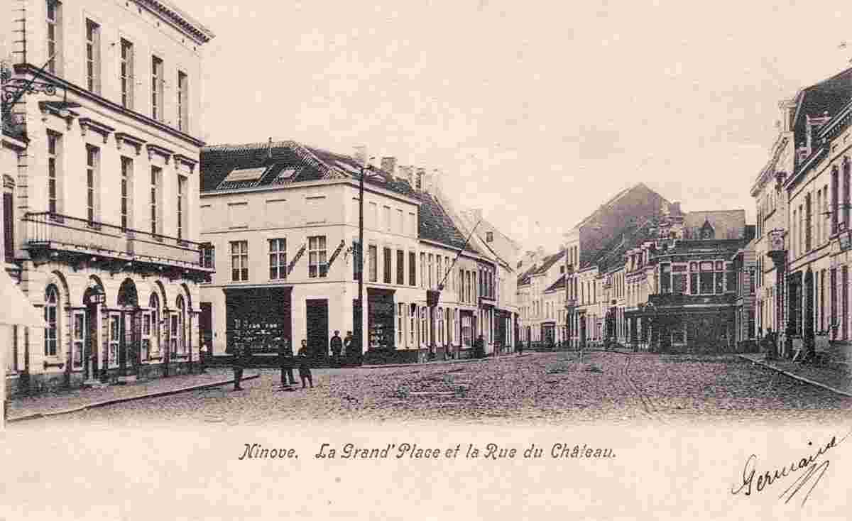 Ninove. Main Square and Castle Road, 1907