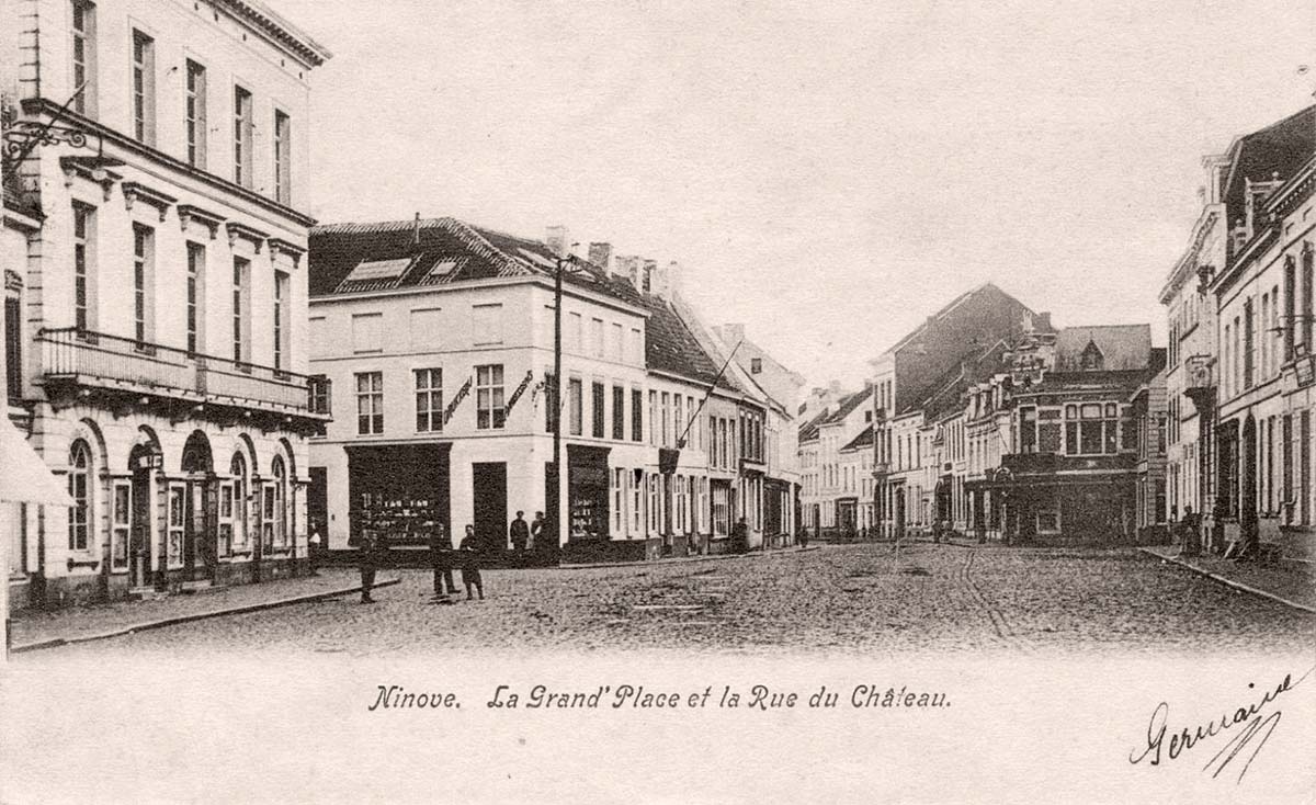Ninove. Main Square and Castle Road, 1907