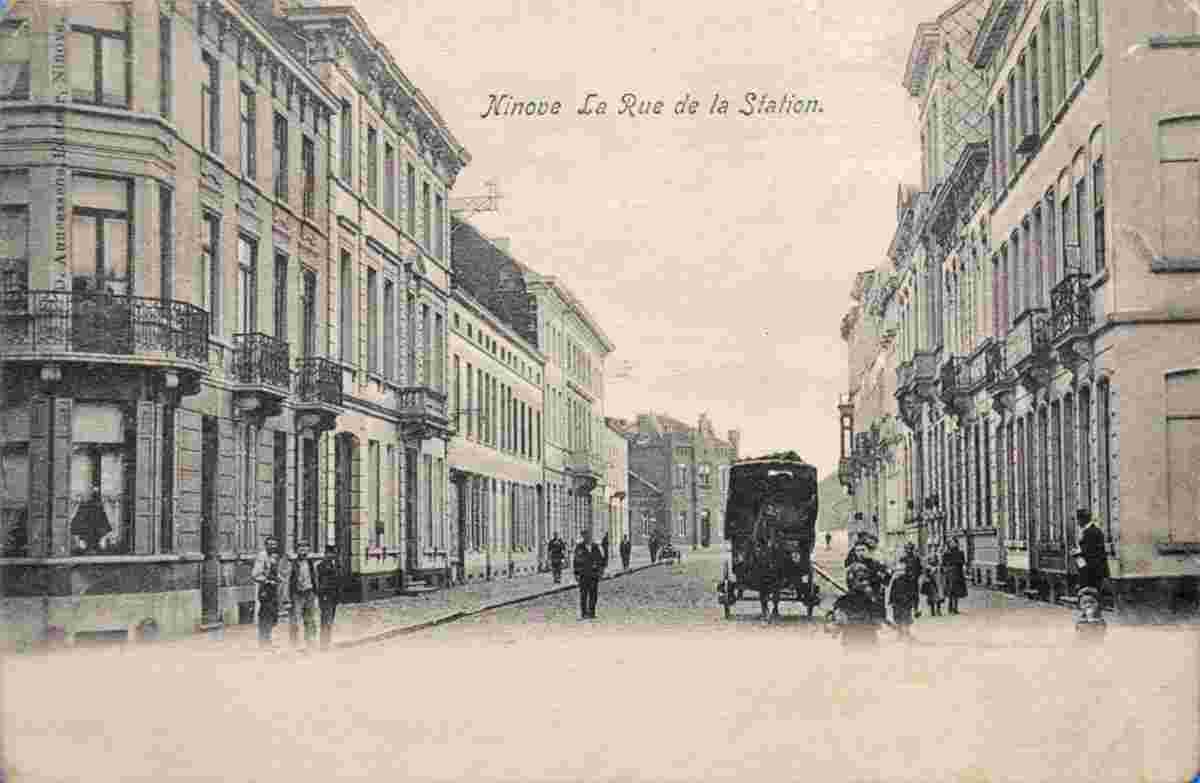 Ninove. Station street, 1904