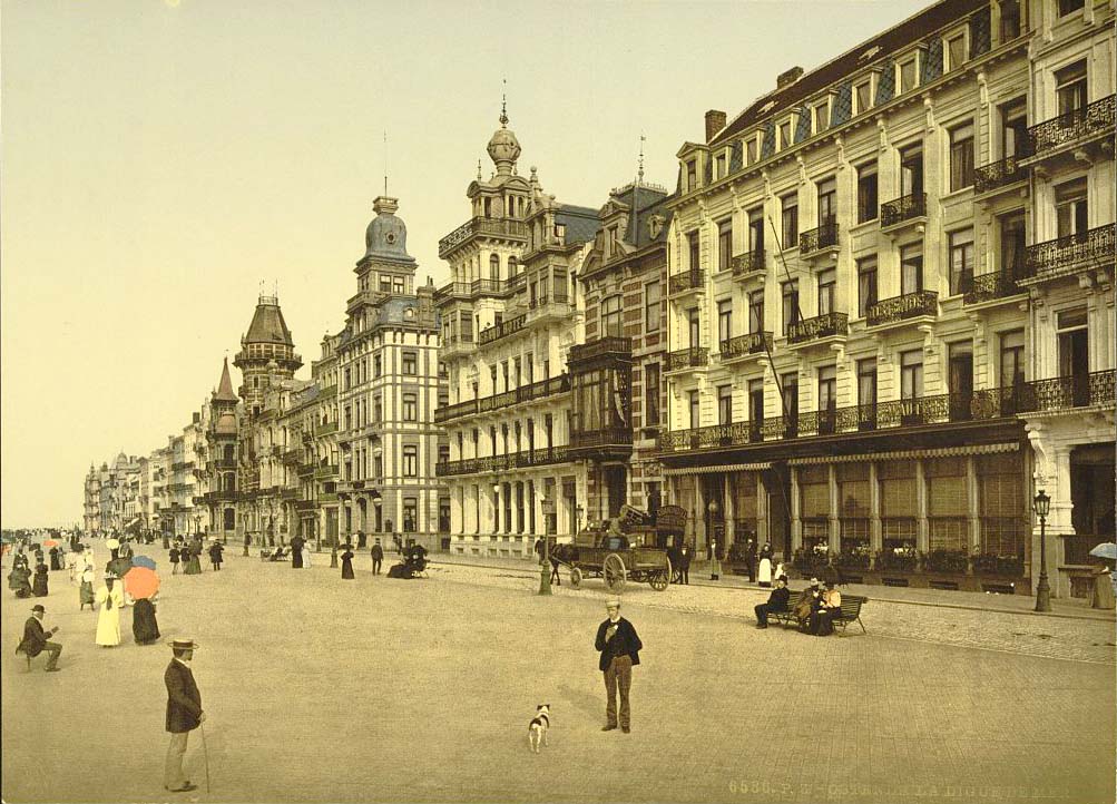 Ostend (Ostende, Oostende). Digue de mer, 1890