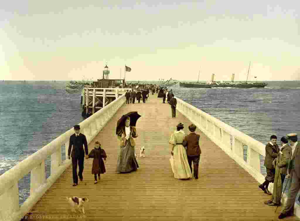 Ostende. La jetée, 1890