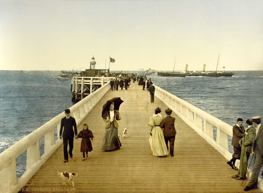 Ostend (Ostende, Oostende). La jetée, 1890