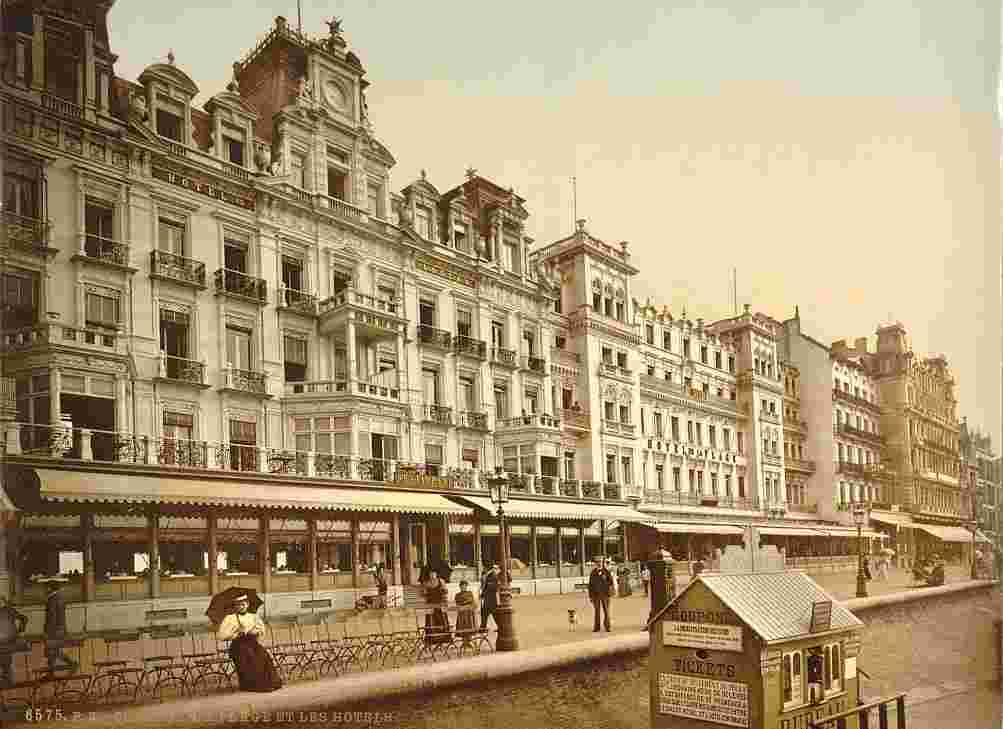 Ostende. La plage et les hôtels, 1890