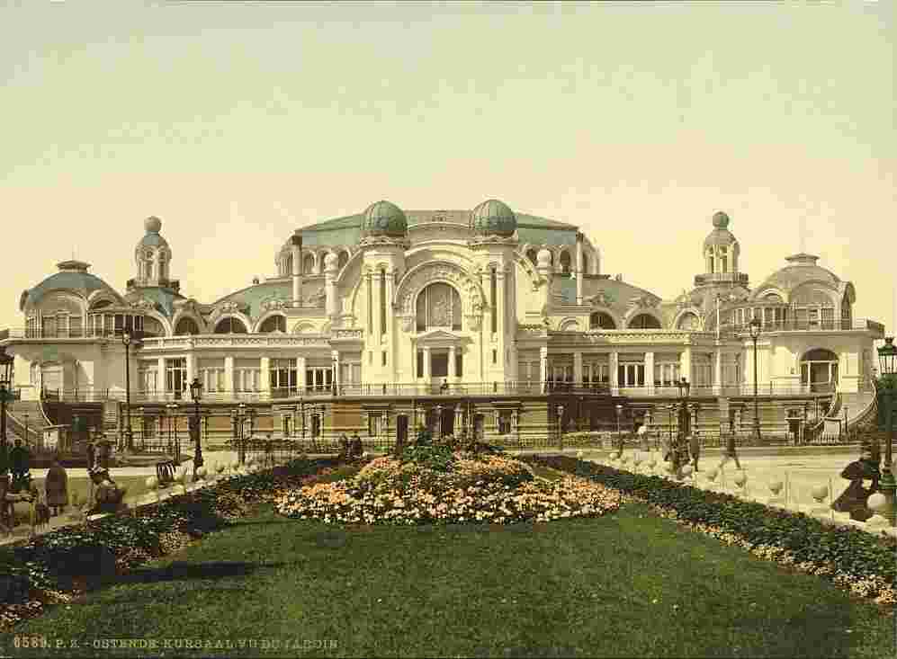 Ostende. Le Kursaal, vu du jardin, 1890