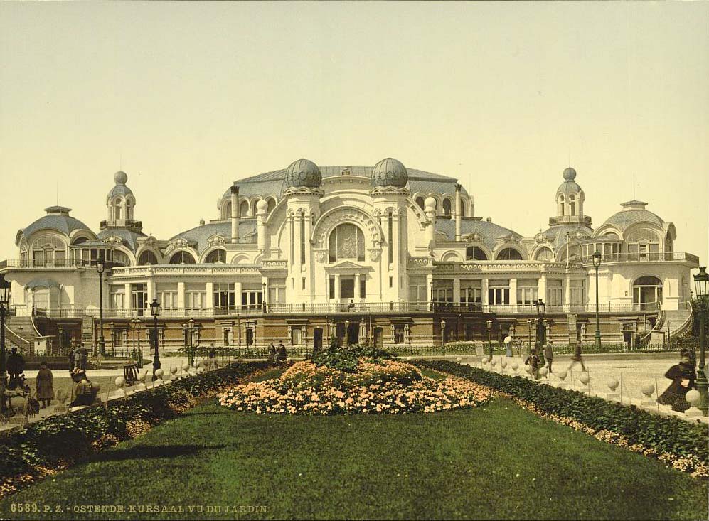 Ostend (Ostende, Oostende). Le Kursaal, vu du jardin, 1890