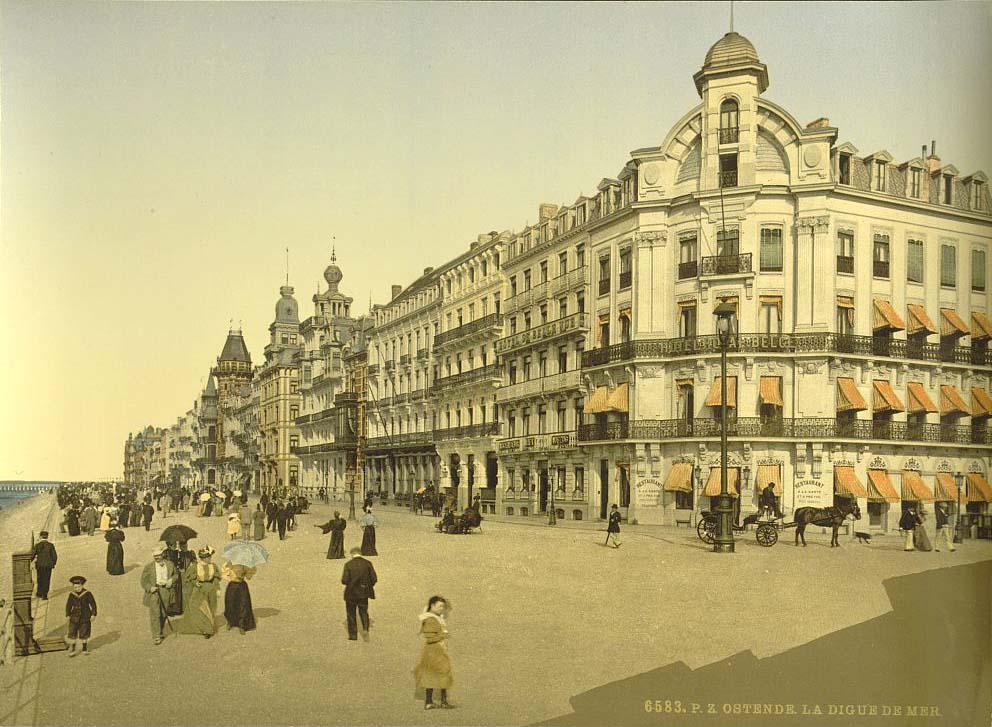 Ostend (Ostende, Oostende). Le remblai et de Kursaal, 1890