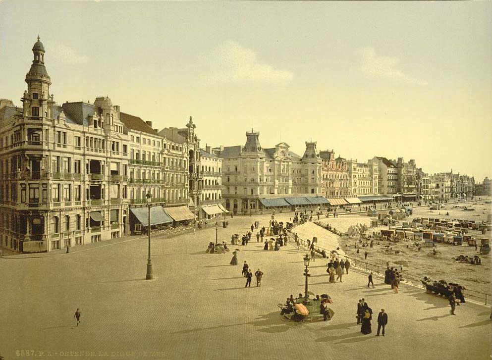 Ostend (Ostende, Oostende). Le remblai, partie ouest, 1890