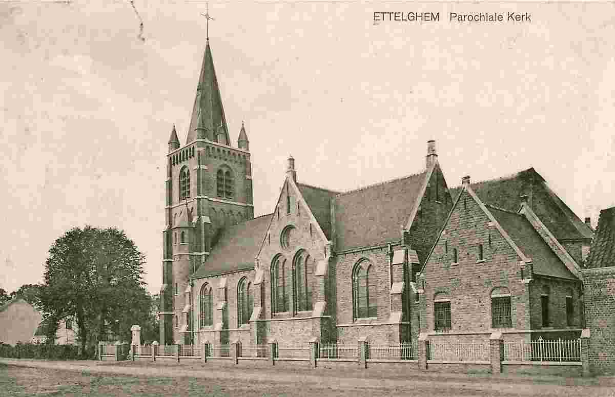 Oudenburg. Ettelghem - Église paroissiale, 1925