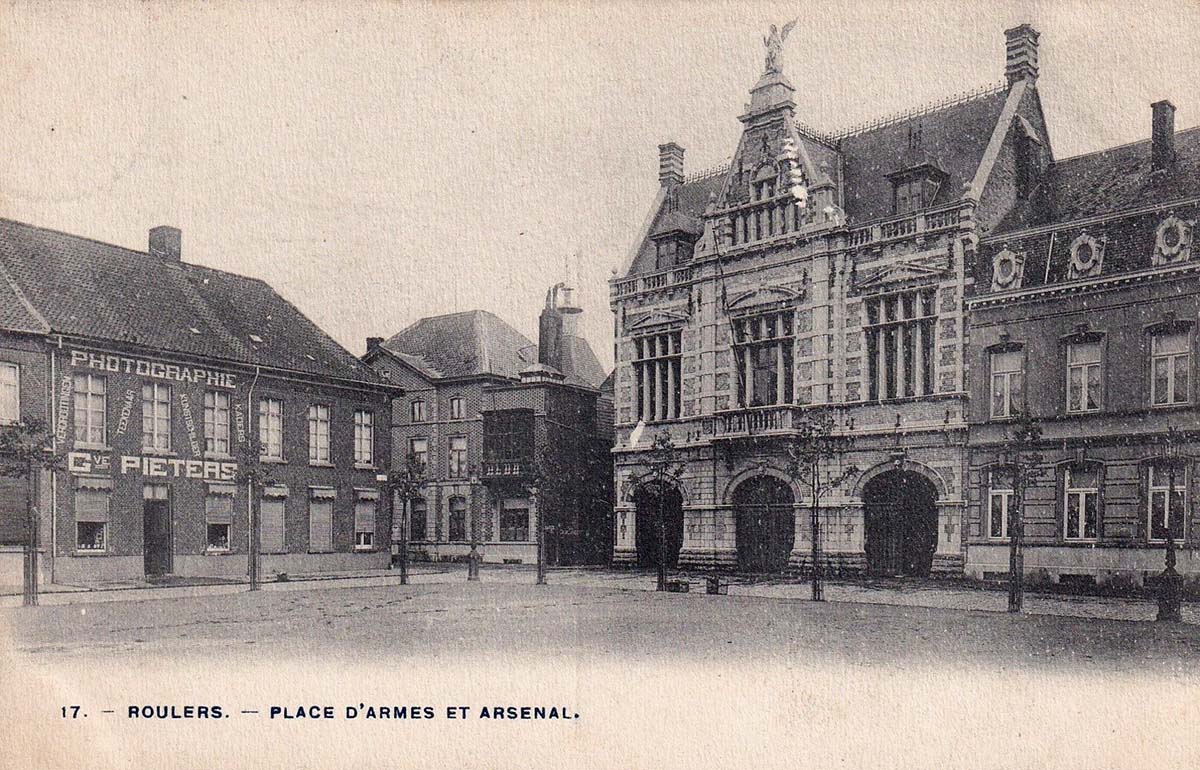 Roulers (Roeselare). Armory Place and Arsenal, 1907