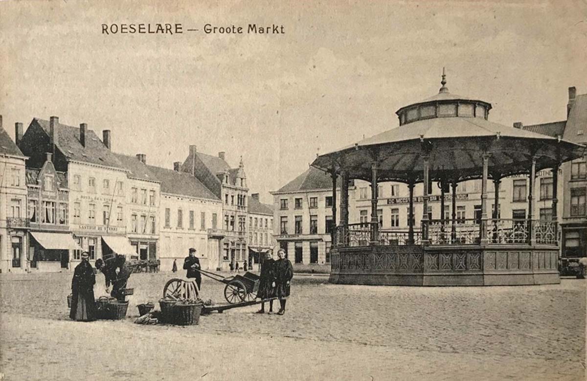 Roulers (Roeselare). Main Market Square and Kiosk