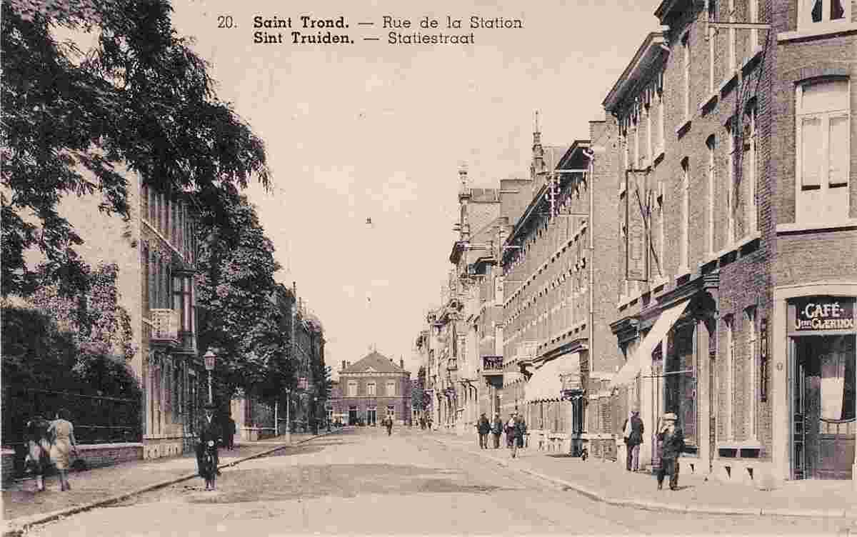 Saint-Trond. Station street, 1944