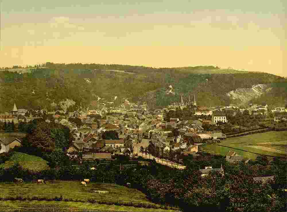 Spa. Panorama de la ville, 1890