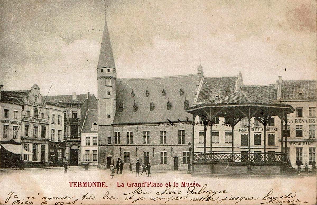 Termonde (Dendermonde). Main Square, Kiosk and Museum