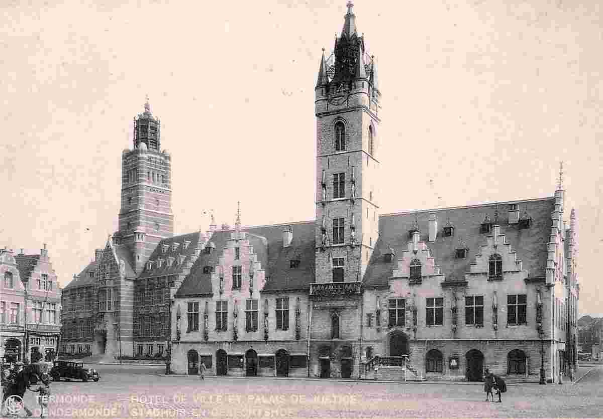 Termonde. Town Hall and Courthouse