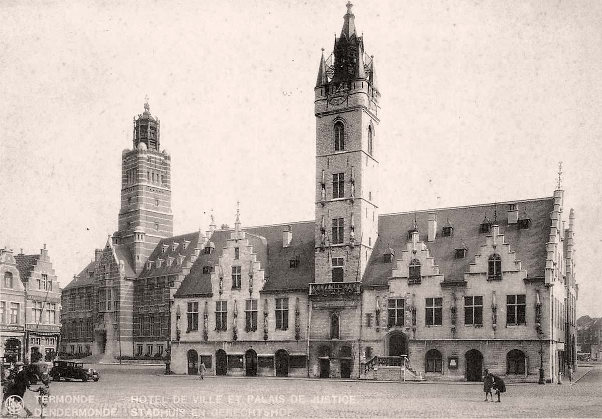 Termonde (Dendermonde). Town Hall and Courthouse