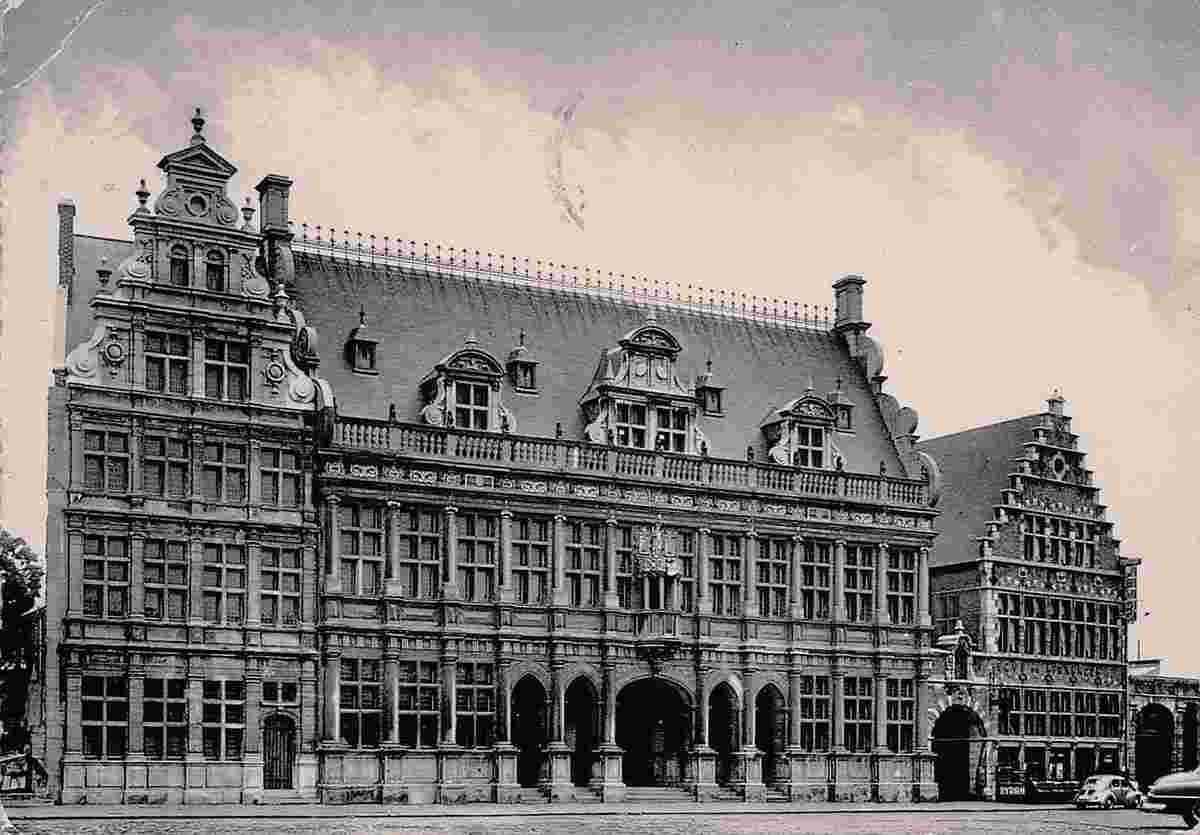 Tournai. Old Cloth Hall, 1955