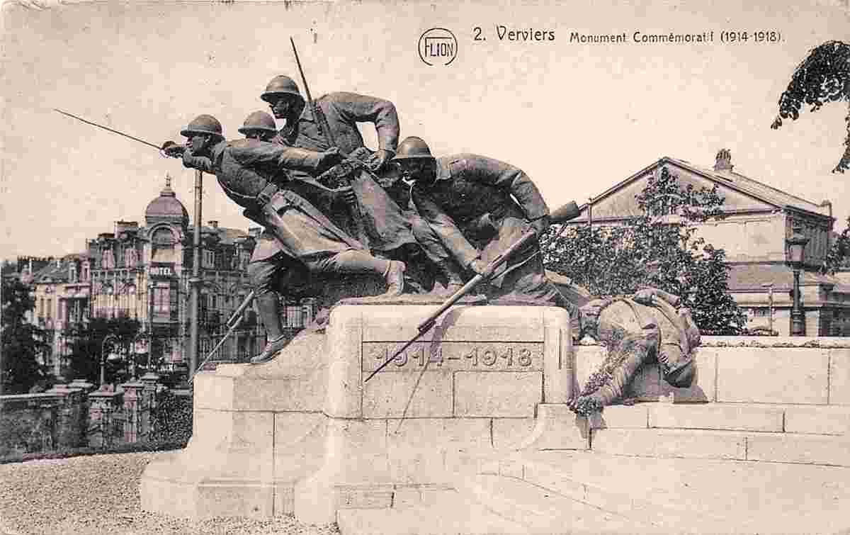 Verviers. Monument and Commemoratif 1914-1918, 1930s