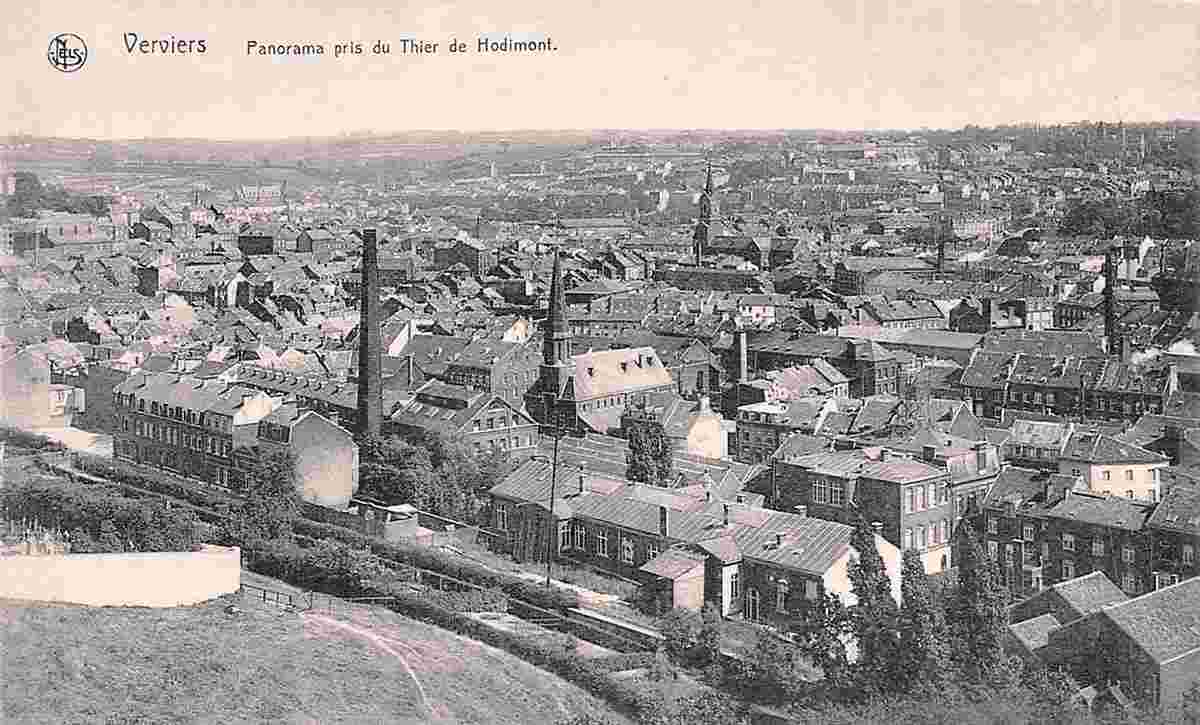 Verviers. Panorama of city taken from Thier de Hodimont