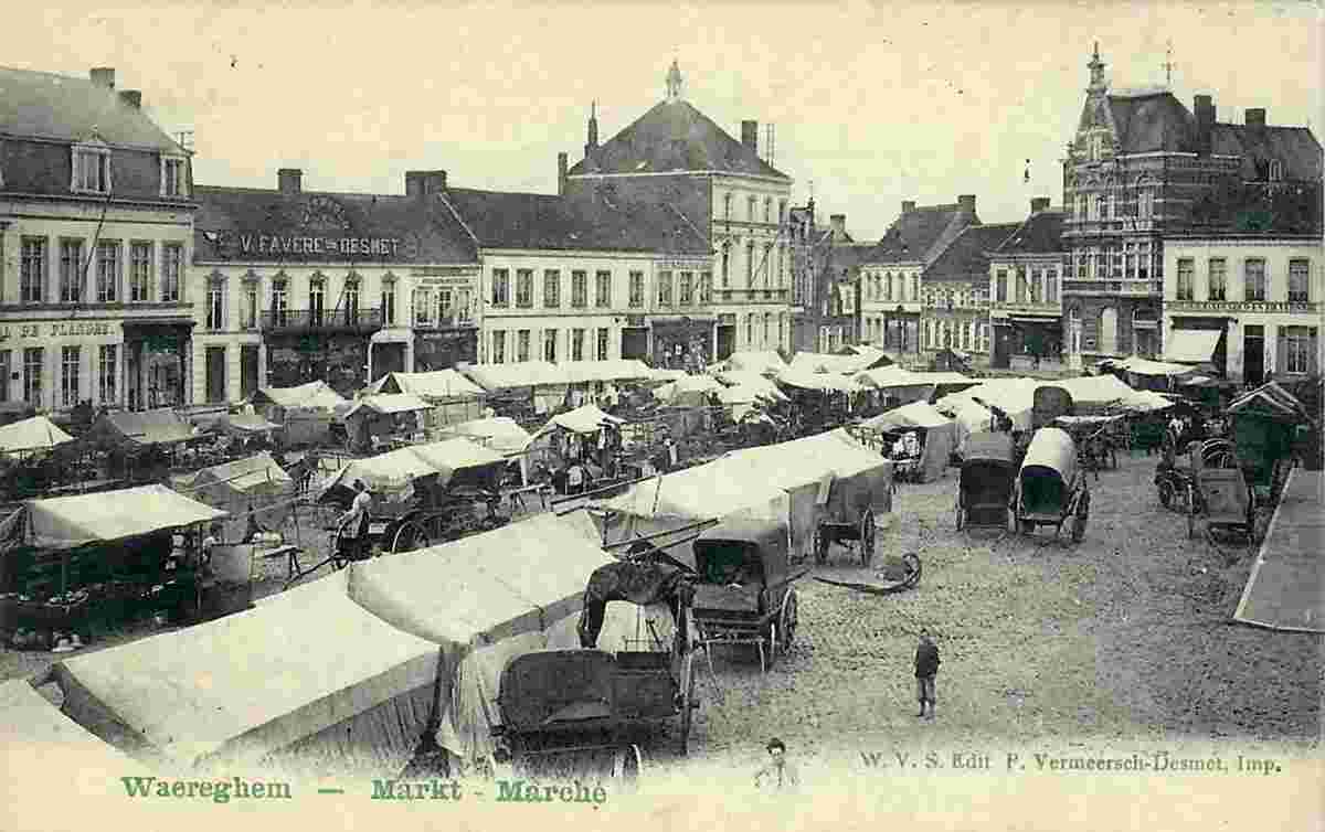 Waregem. Main Square, Market
