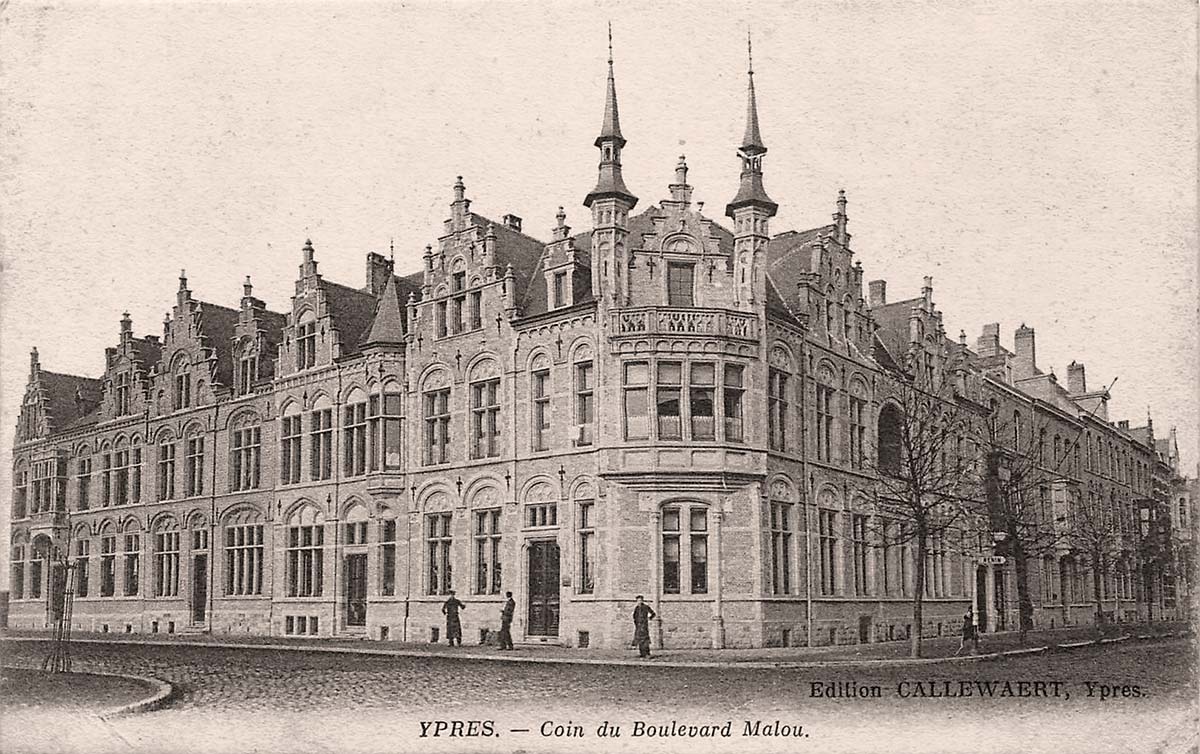 Ypres (Ieper). Corner of Malou Boulevard