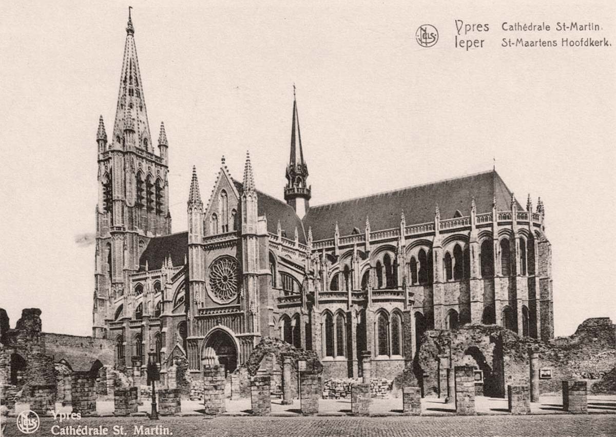 Ypres (Ieper). Saint Martin Cathedral, 1951
