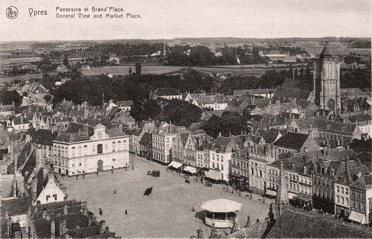 Ypres (Ieper). View to Market Square