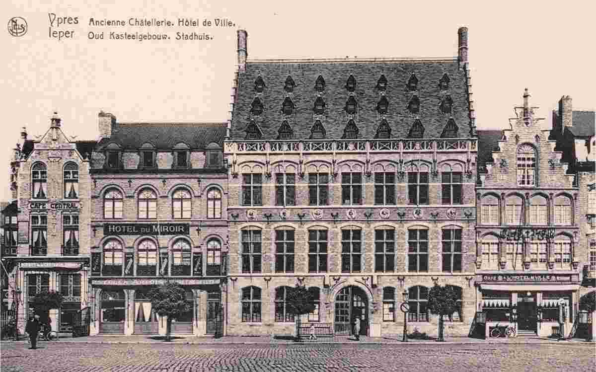 Ypres. View of the old chatellenie, Town Hall, 1951