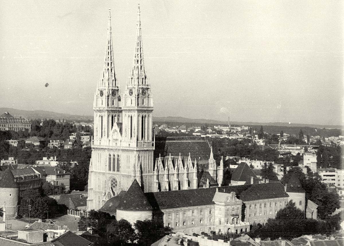 Zagreb. Cathedral of the Assumption of the Virgin Mary, circa 1960