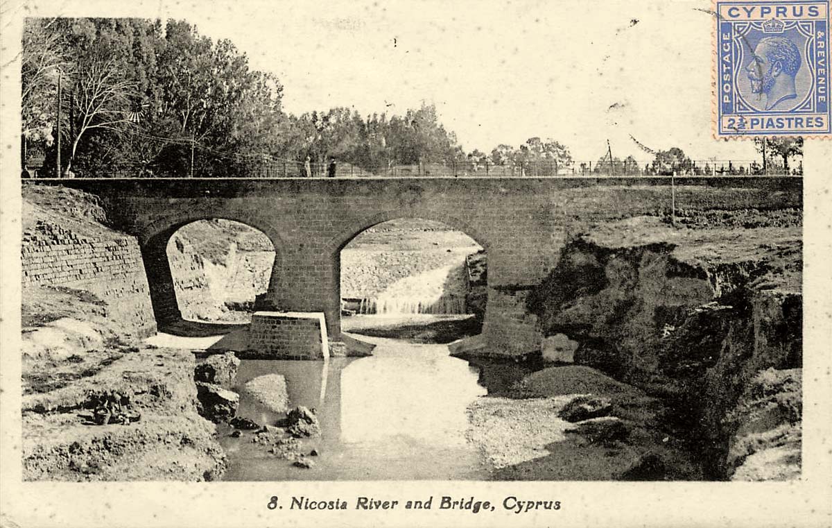 Nicosia. Bridge over Nicosia River