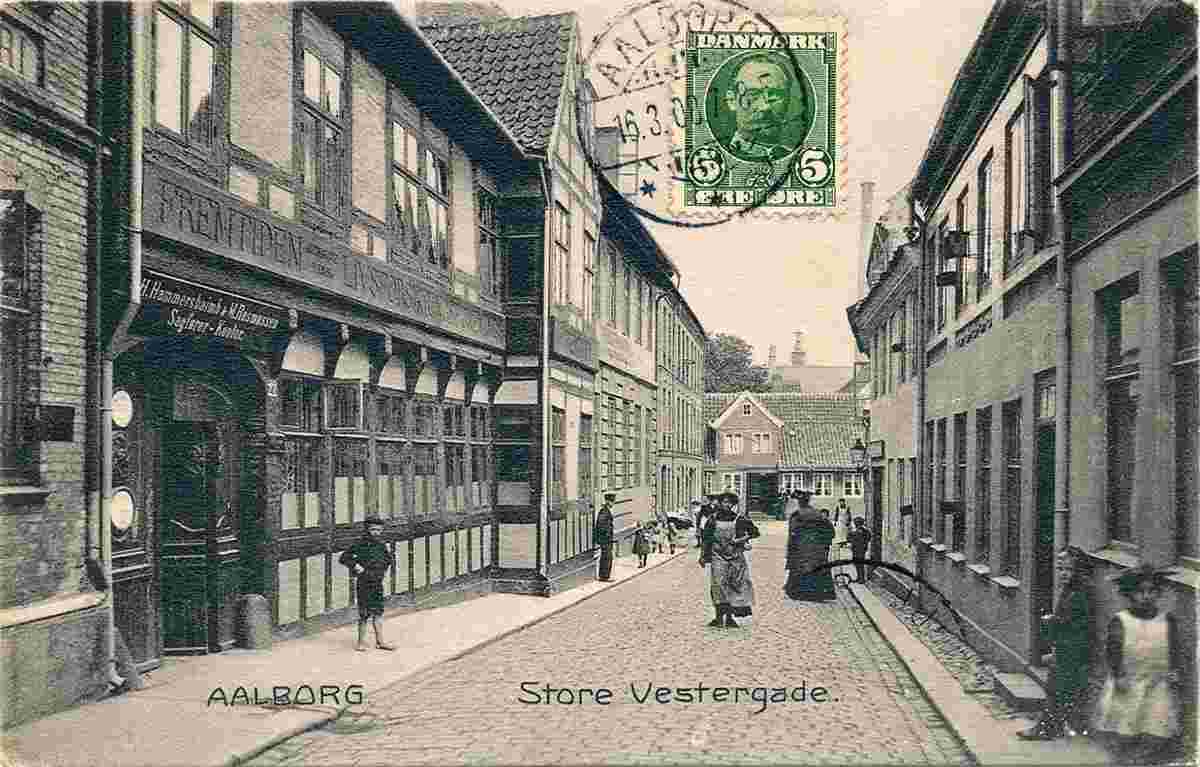 Aalborg. Store Vestergade, 1908