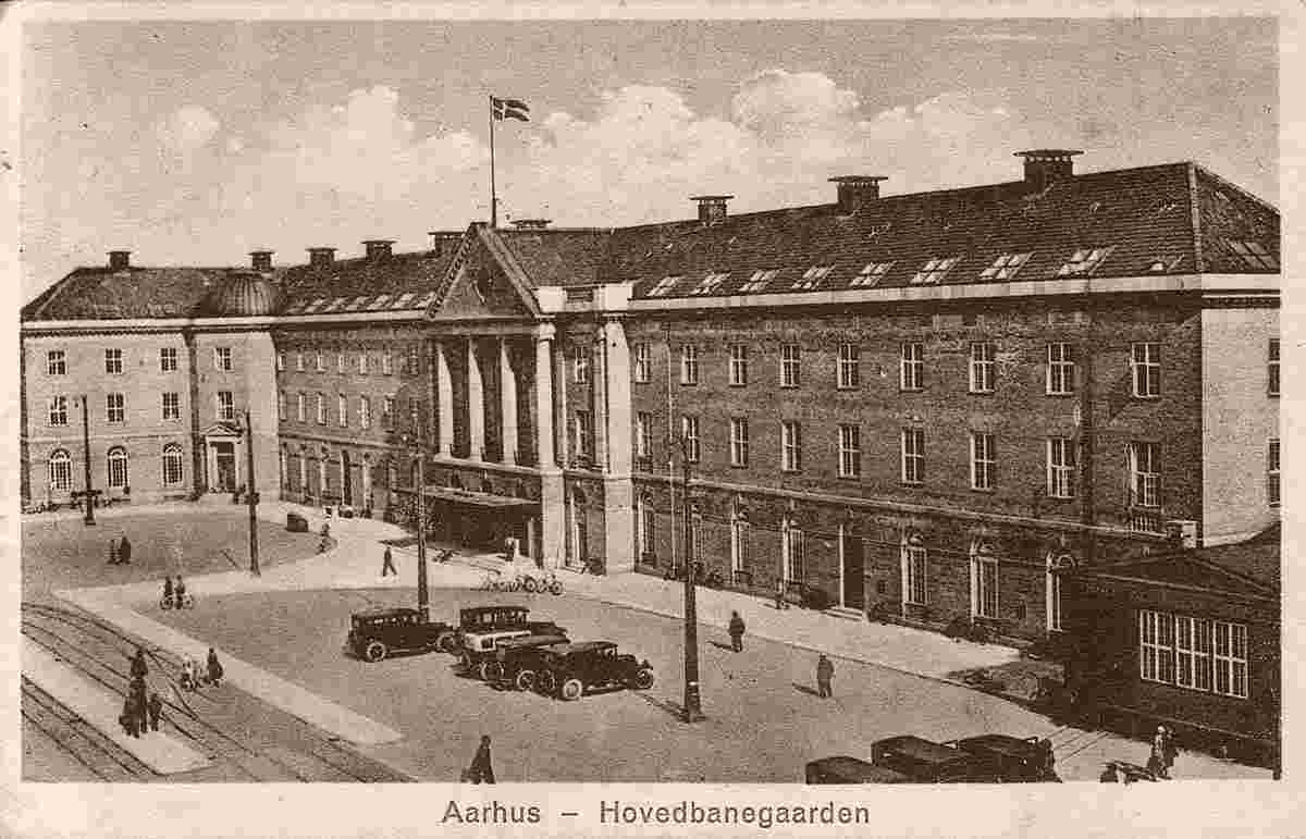 Aarhus. Central Railway station, 1932