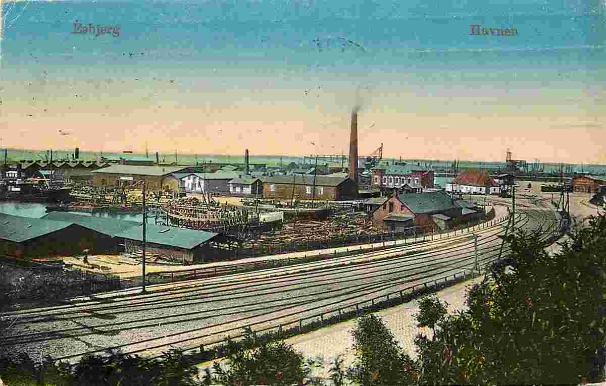 Esbjerg. Harbour railway, 1922