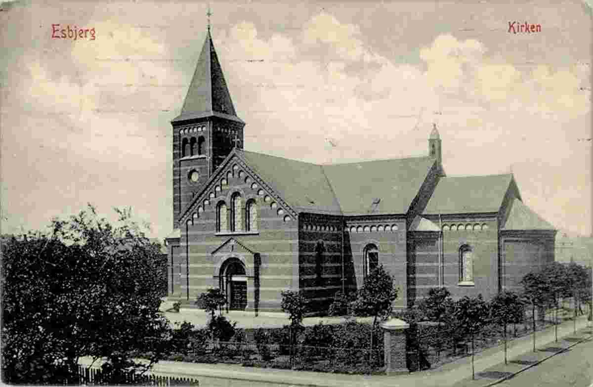 Esbjerg. Kirken - Church, 1909