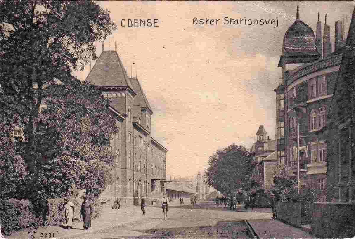 Odense. Oster Stationsvej - Eastern Station street