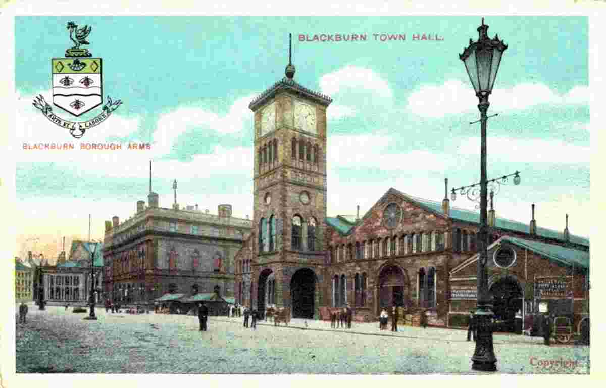 Blackburn. Market House and Town Hall