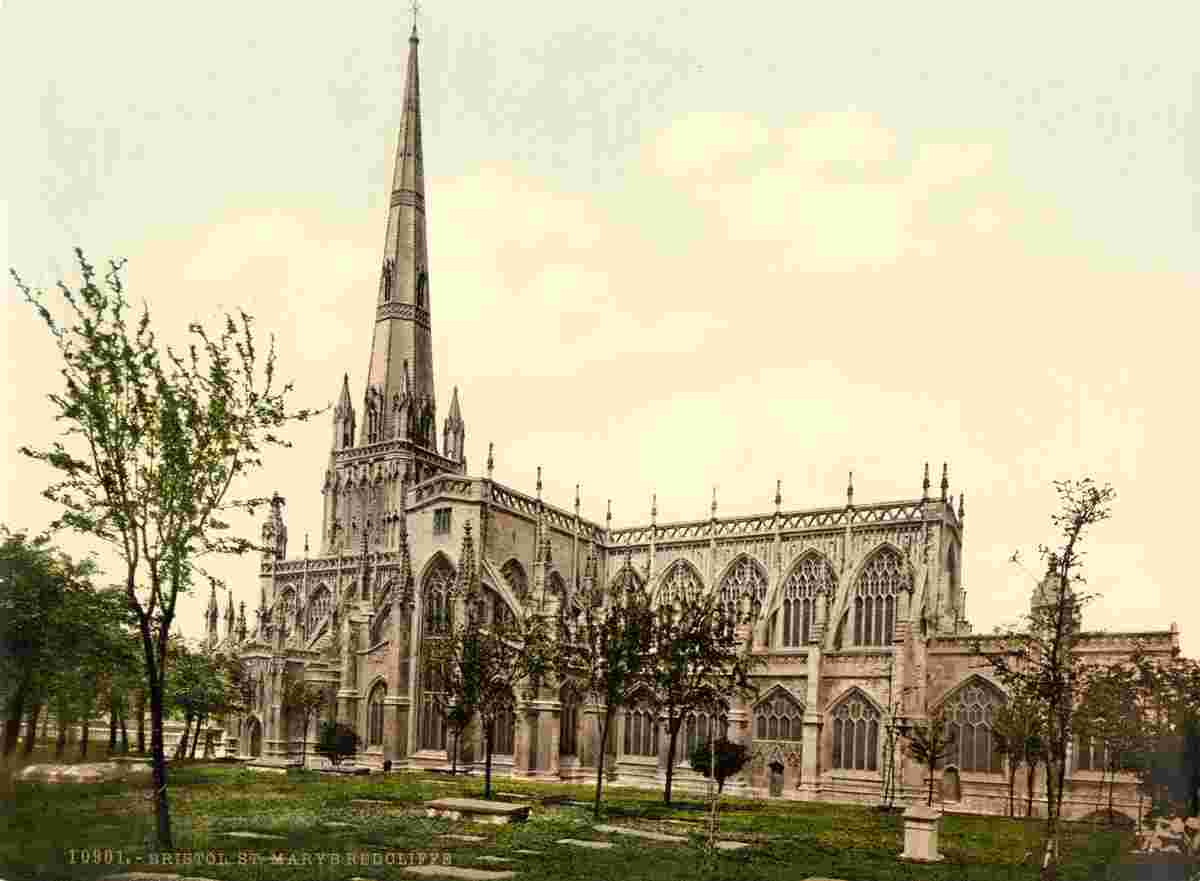 Bristol. St Mary Redcliffe, circa 1890