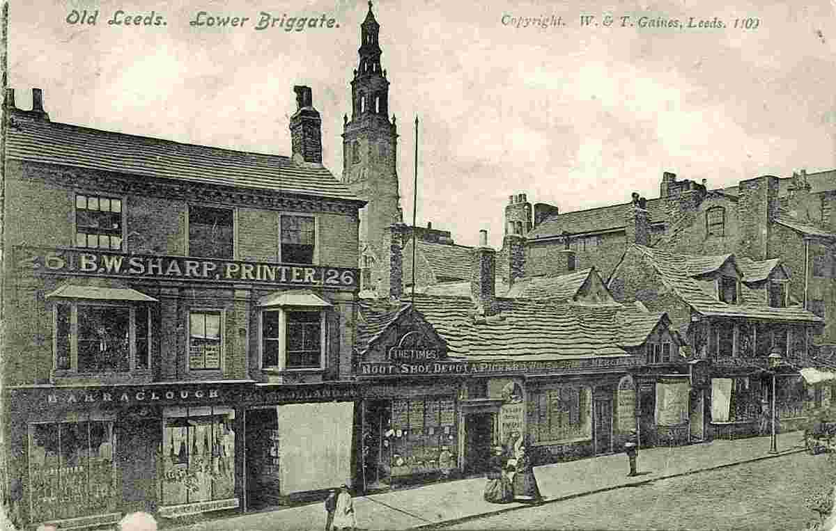 Leeds. Lower Briggate, circa 1900