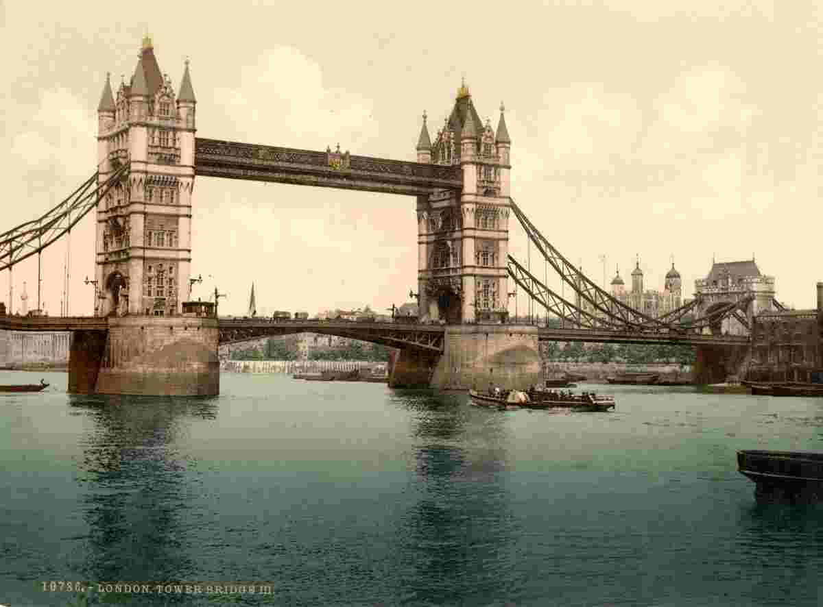 Greater London. Tower Bridge (closed), 1890