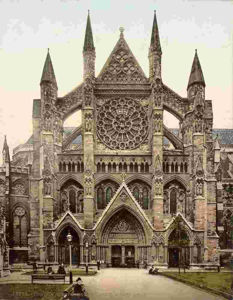 Greater London. Westminster Abbey. North Door, 1890