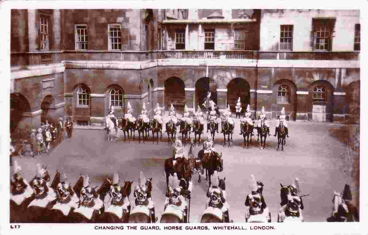 Greater London. Whitehall - Changing the Guard, Horse Guards, 1933