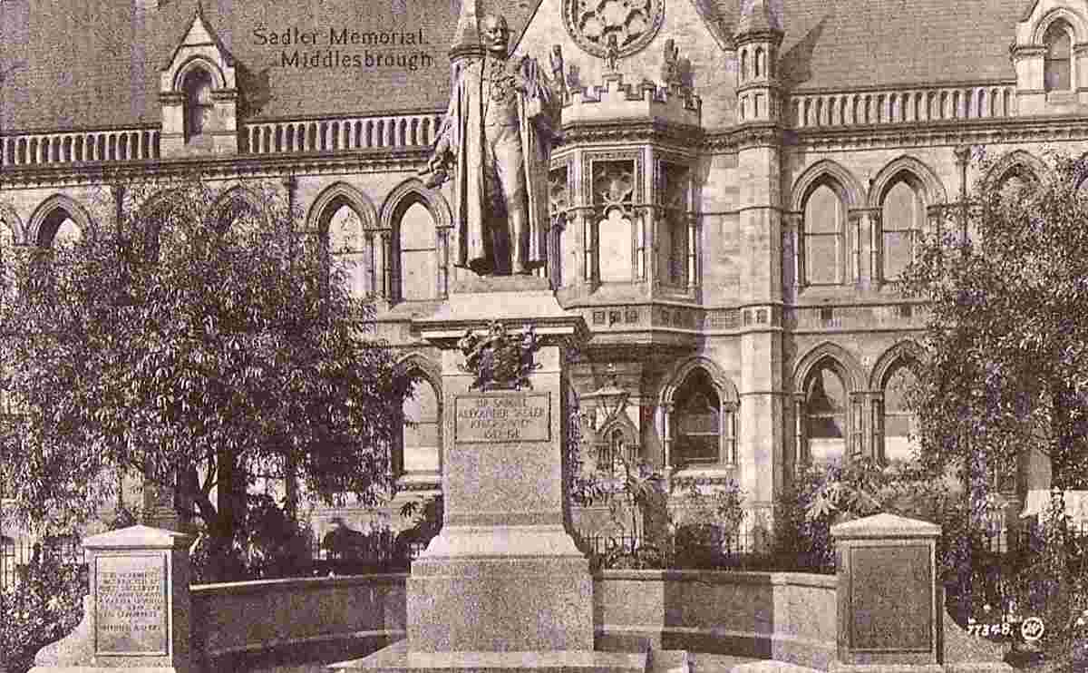 Middlesbrough. Memorial to Sir Samuel Alexander Sadler, industrialist