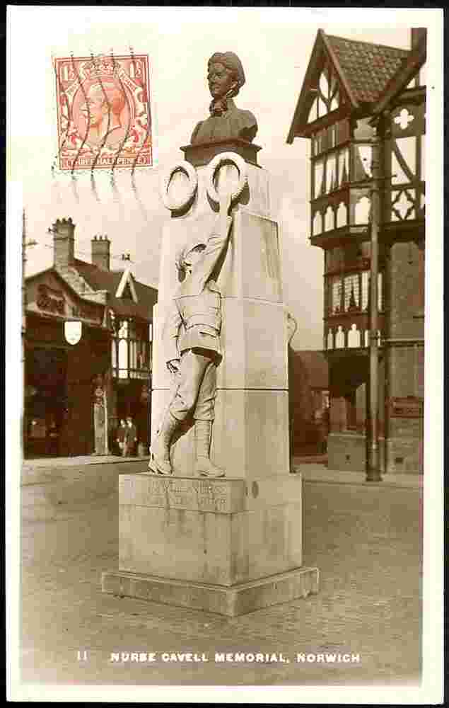 Norwich. Nurse Edith Cavell's Memorial, 1931
